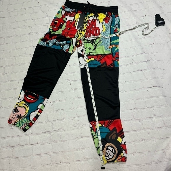REASON CLOTHING BRAND comic strip printed 2 Piece Men’s Track Suit large NWT 90s - Picture 7 of 11